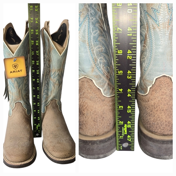 NWT Ariat Circuit Westwood Western Leather Cowboy Boot Walnut Brown Azul 7.5 - Picture 15 of 16